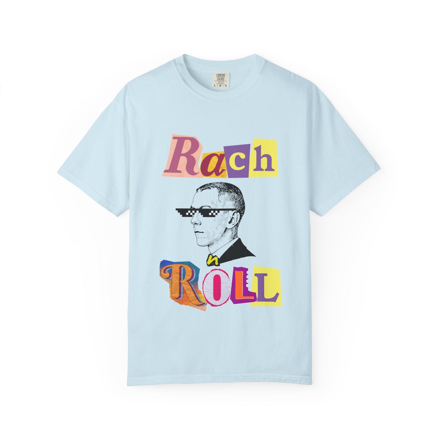 Rach(maninoff) n Roll Retro T-Shirt, Graphic Tee, Cool Gift for Musicians, Fun Concert Wear, Unisex Casual Style, Unique Music Enthusiast Apparel