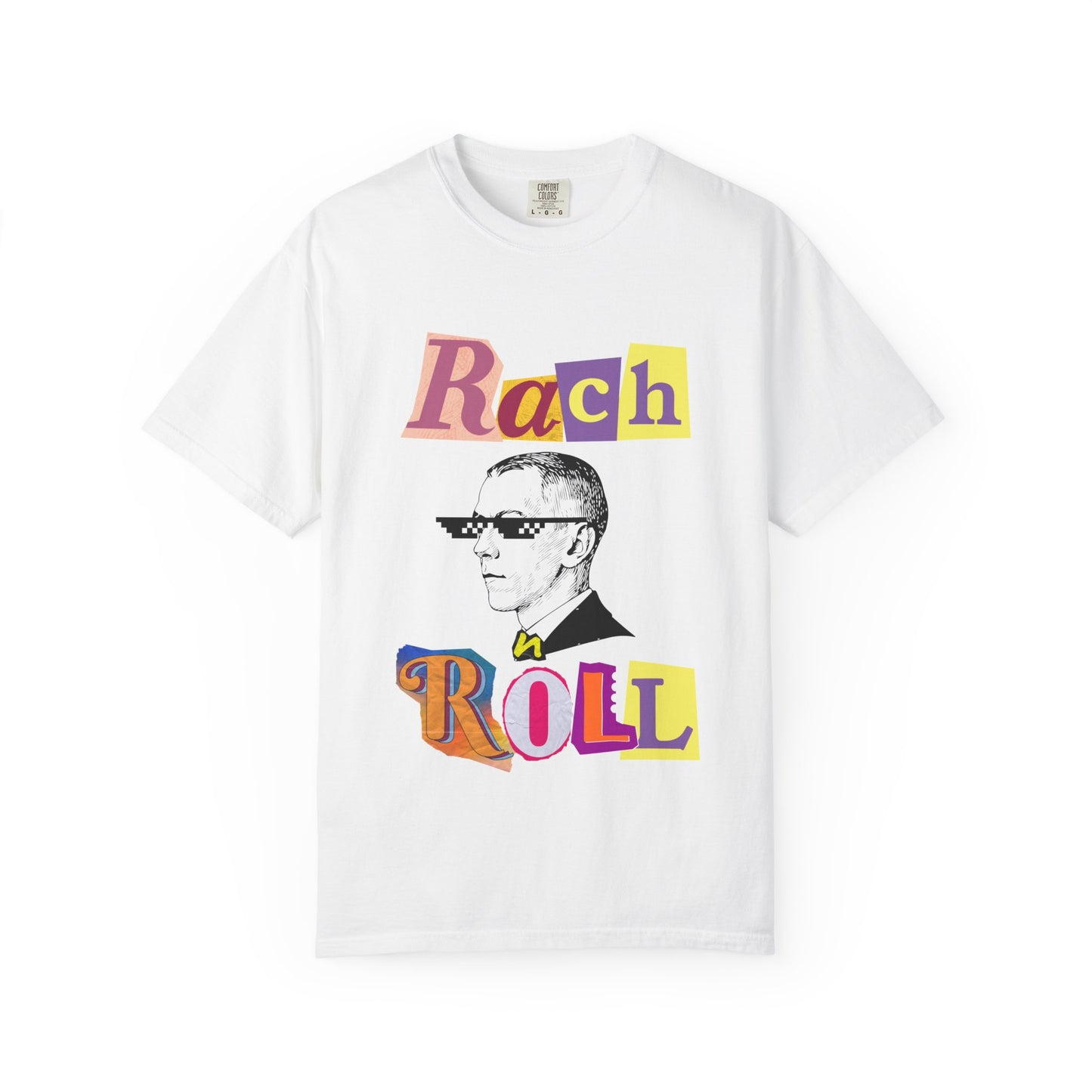 Rach(maninoff) n Roll Retro T-Shirt, Graphic Tee, Cool Gift for Musicians, Fun Concert Wear, Unisex Casual Style, Unique Music Enthusiast Apparel