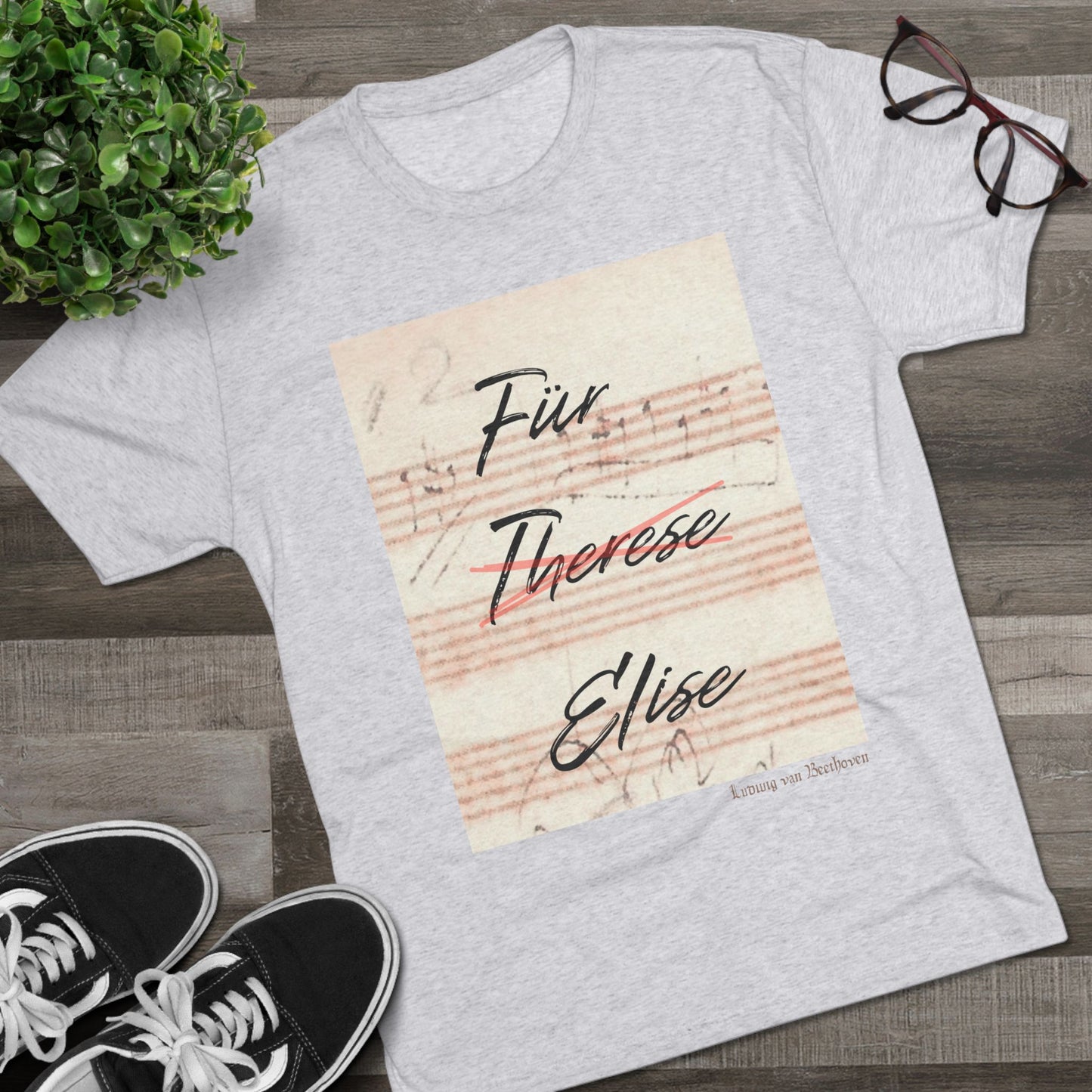 Beethoven Unisex Tri-Blend Crew Tee