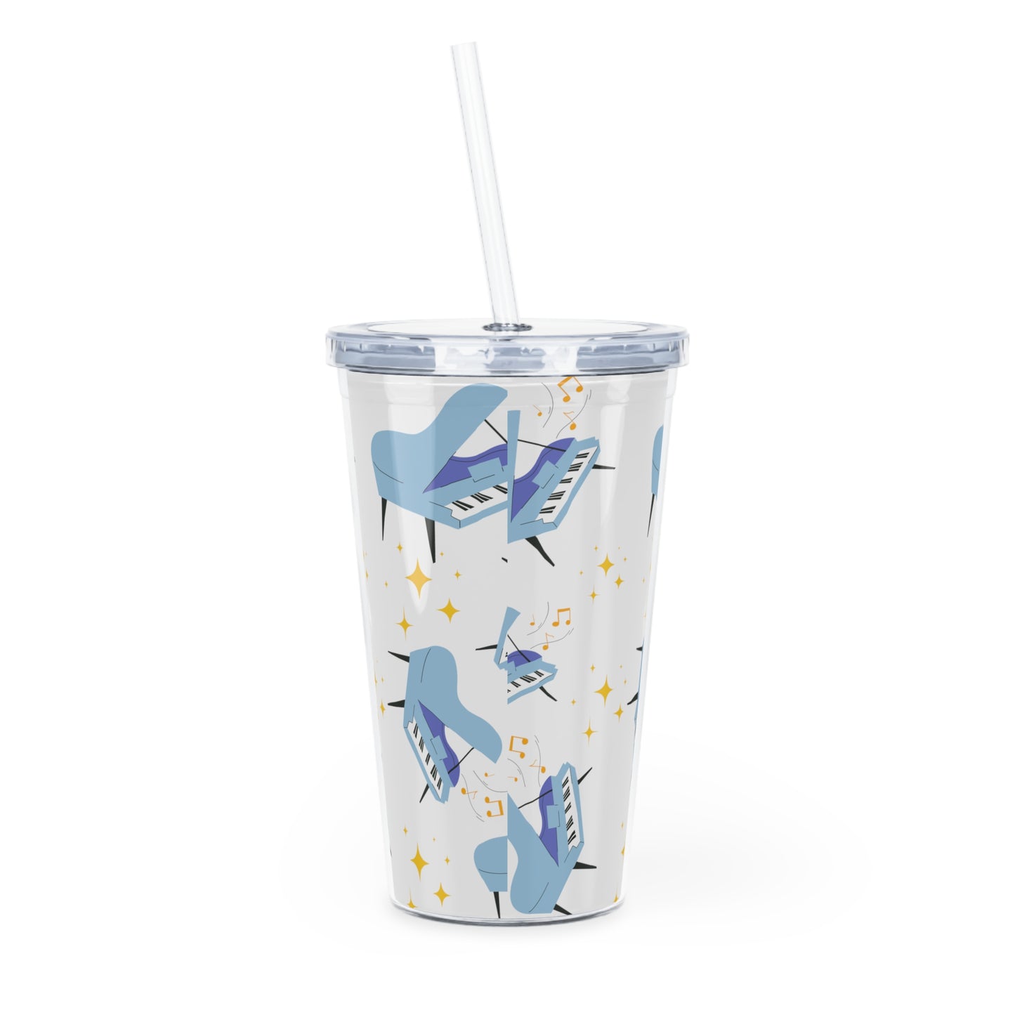 Plastic Tumbler with Straw