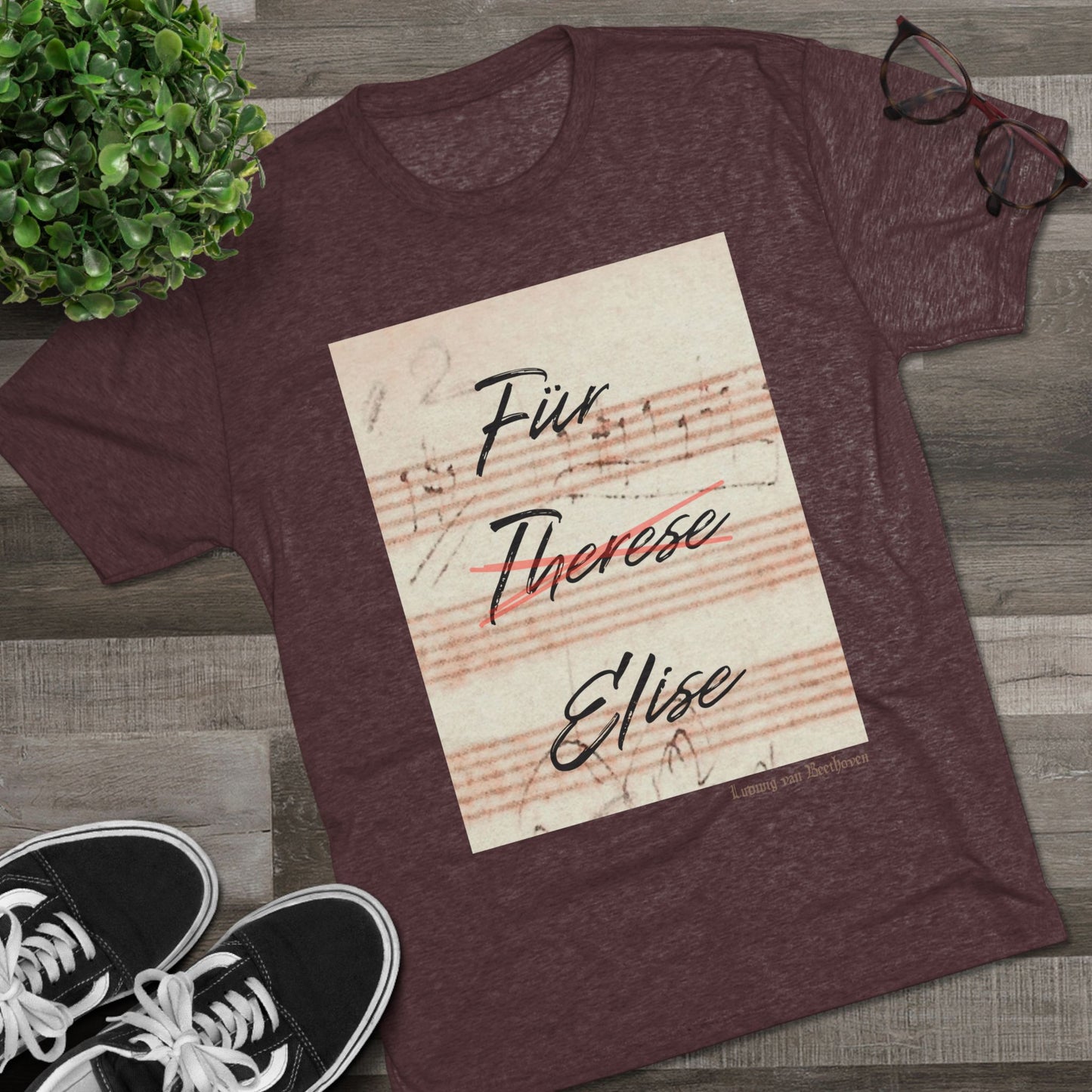 Beethoven Unisex Tri-Blend Crew Tee