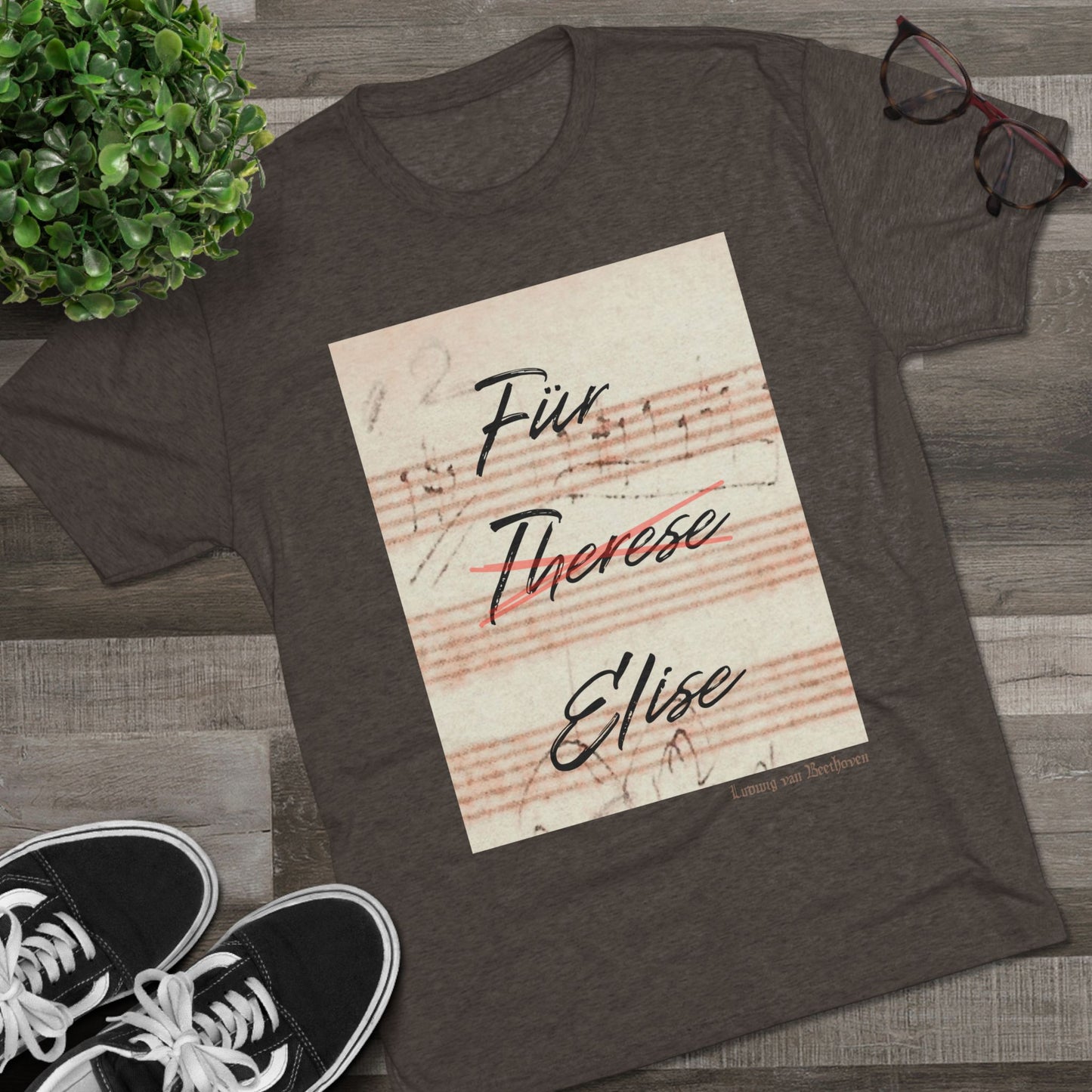 Beethoven Unisex Tri-Blend Crew Tee