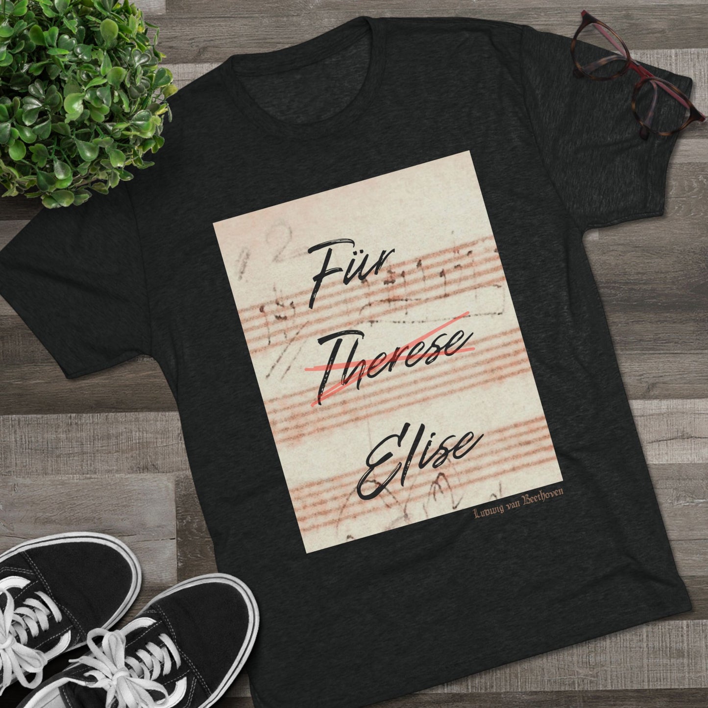 Beethoven Unisex Tri-Blend Crew Tee