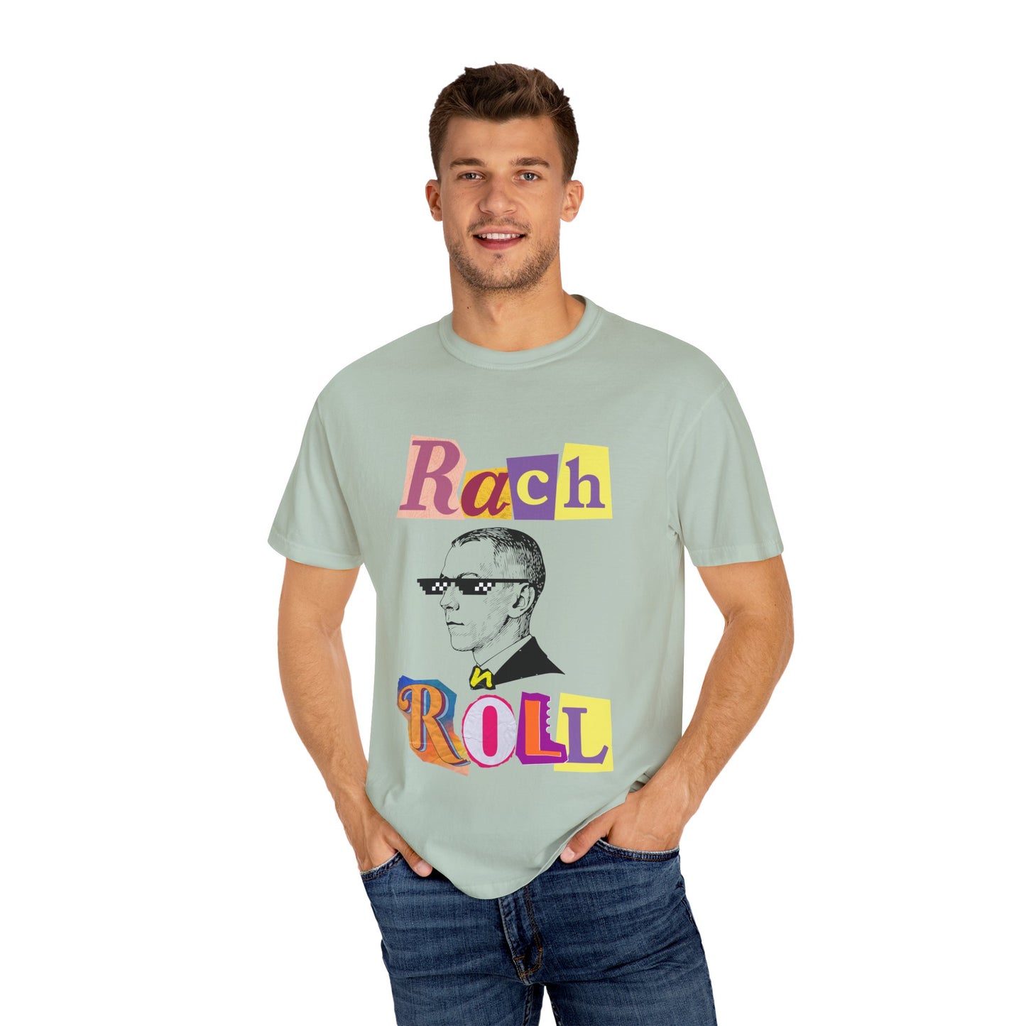Rach(maninoff) n Roll Retro T-Shirt, Graphic Tee, Cool Gift for Musicians, Fun Concert Wear, Unisex Casual Style, Unique Music Enthusiast Apparel