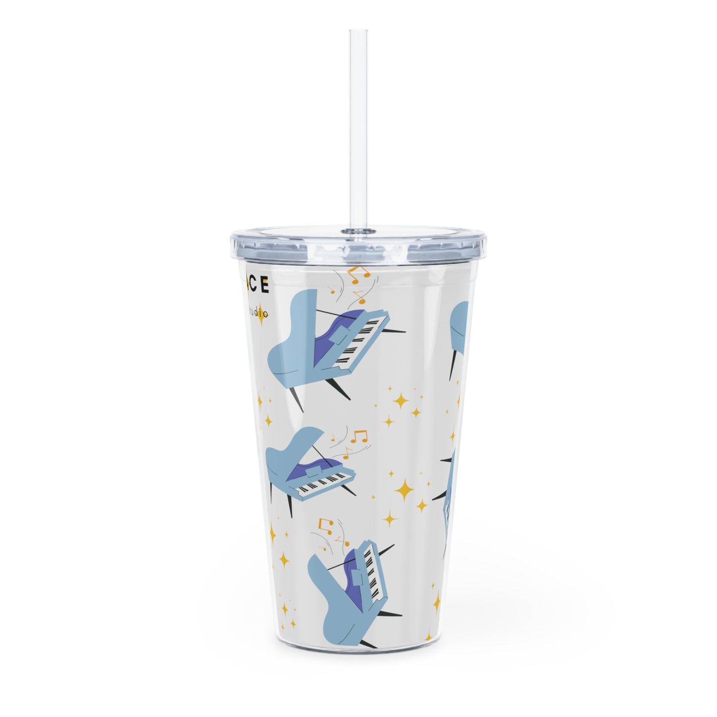 Plastic Tumbler with Straw