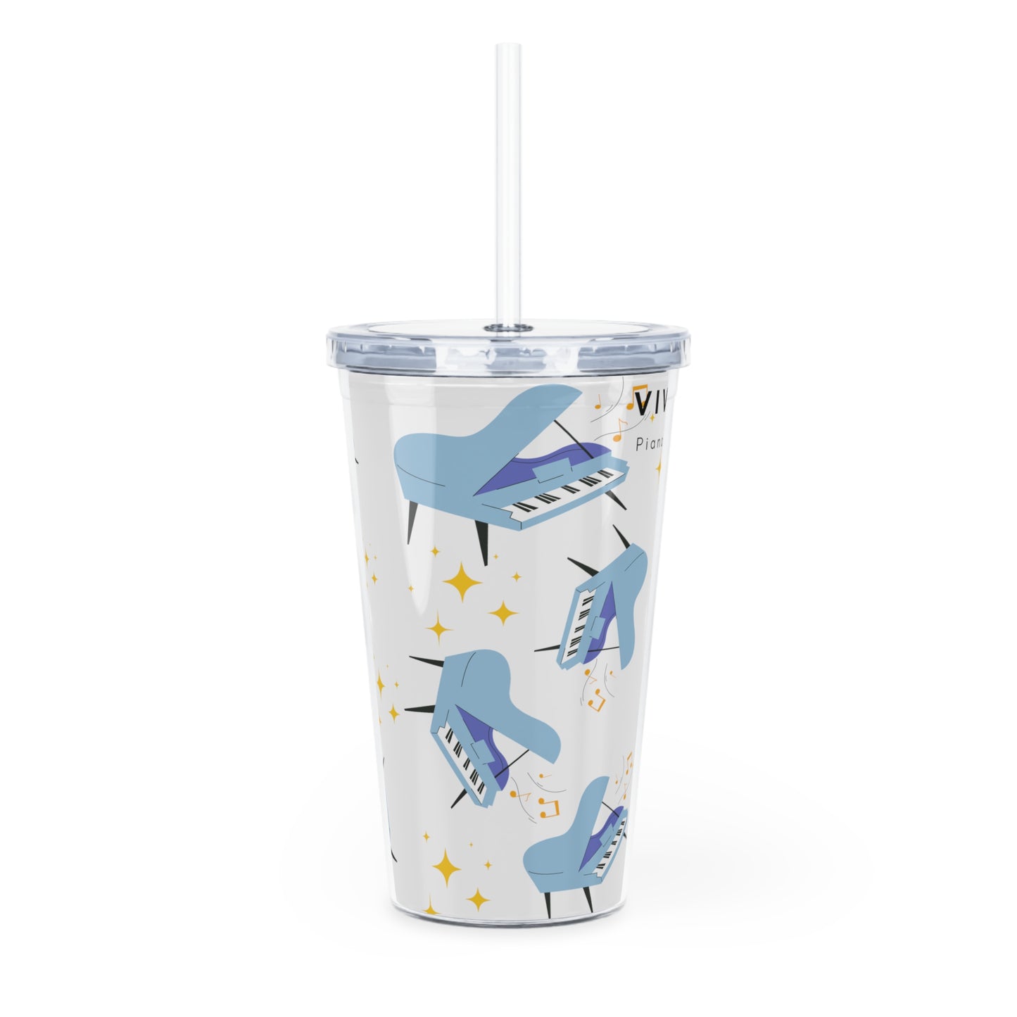 Plastic Tumbler with Straw
