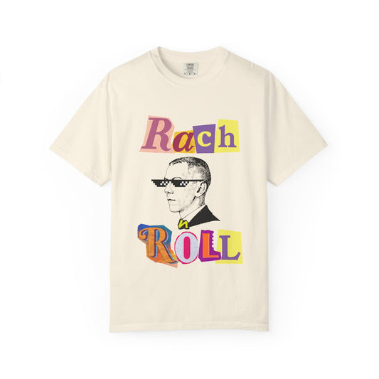 Rach(maninoff) n Roll Retro T-Shirt, Graphic Tee, Cool Gift for Musicians, Fun Concert Wear, Unisex Casual Style, Unique Music Enthusiast Apparel